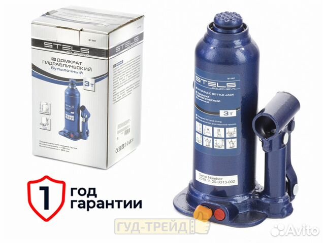 Домкрат бутылочный 3 т (188-363 мм) Stels 51161