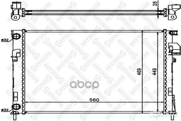 Радиатор сист. охл. без ac opel vivaro Stellox 228