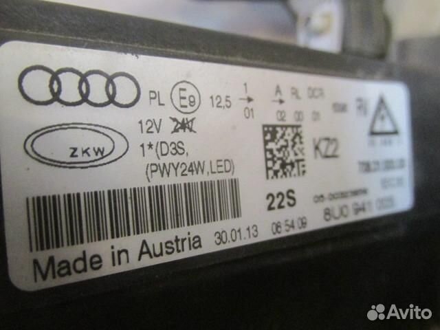 Фара левая Audi Q3/RS Q3