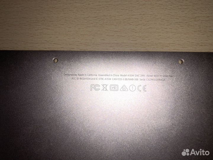 Macbook 12 2016 a1534(разбор)