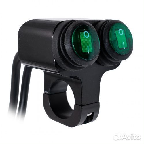 Переключатель ON/OFF двойной (2+2) с подсвет. 22мм