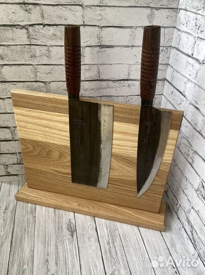 Деревянная подставка для ножей ручная работа