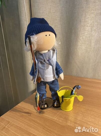 Кукла рыбак на заказ