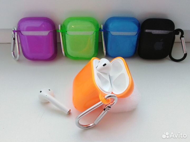 Чехол для наушников AirPods 2 с карабином