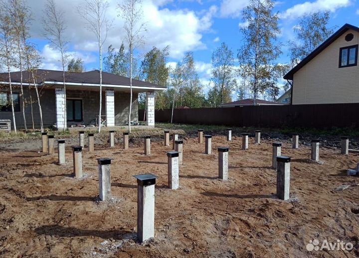 Фундамент на жб сваях под ключ / Жб сваи