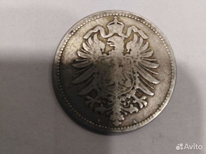 1 марка 1876 г. Серебро