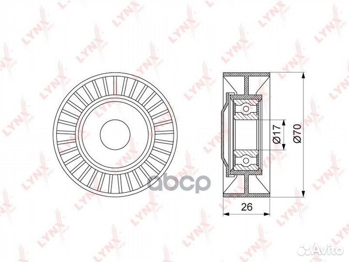 Ролик натяжной приводного ремня toyota 1ZZ/2ZZ