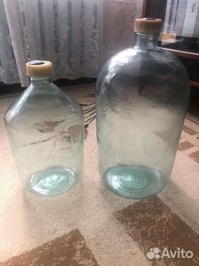 Бутыли стеклянные 10 л и 30 л