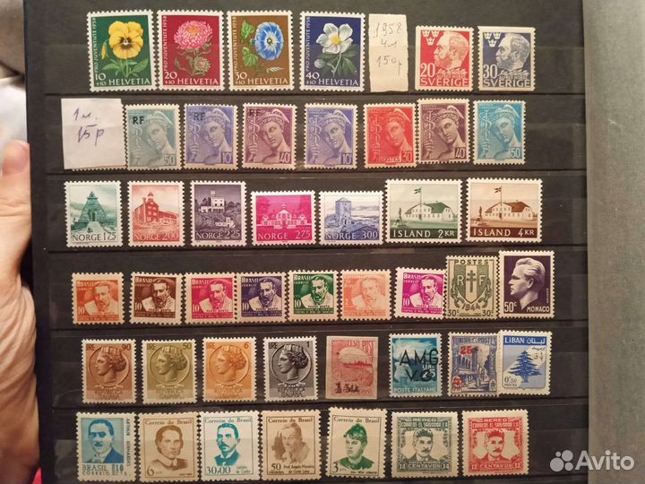 Почтовые марки разные страны