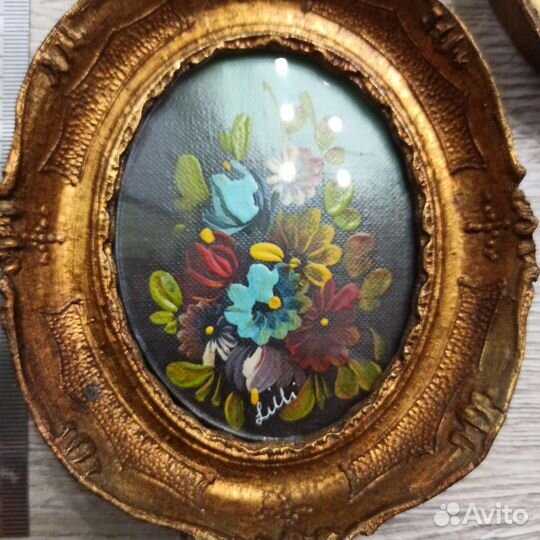 Панно, картины миниатюры, Италия, винтаж