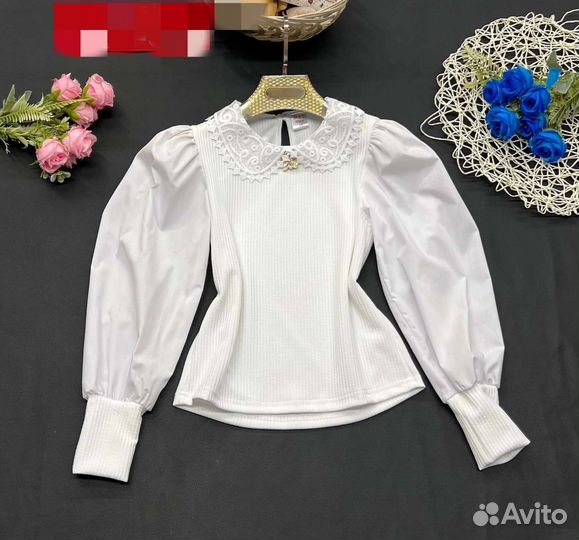 Блузка для девочки, школьная