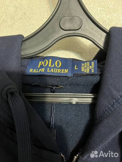 Polo ralph lauren зипка синяя