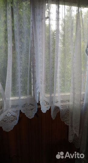 Тюль пакетом на большое окно