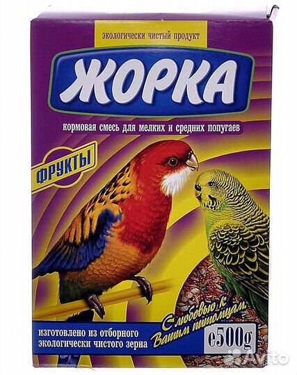 Жорка для мелких и средних попугаев с фруктами (ко