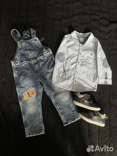 Вещи фирменные пакетом на мальчика 86-92
