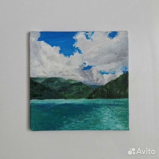 Картина маслом на мини-холсте