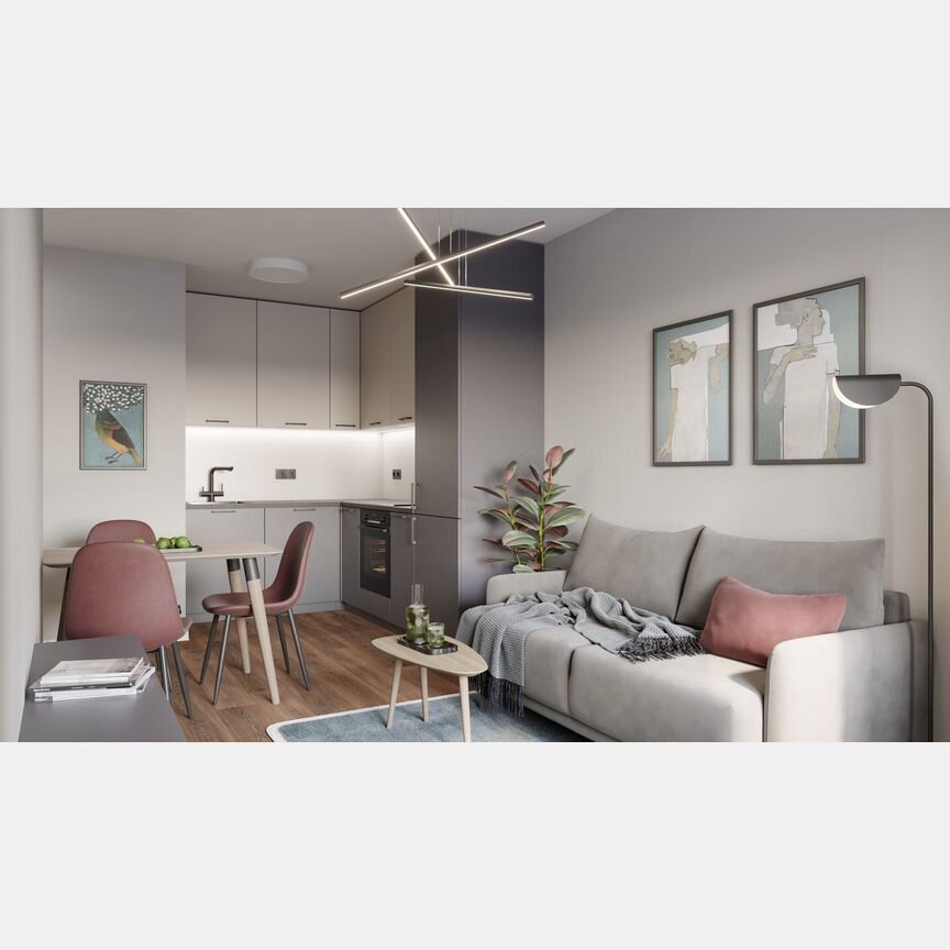 2-к. квартира, 45,7 м², 9/9 эт.