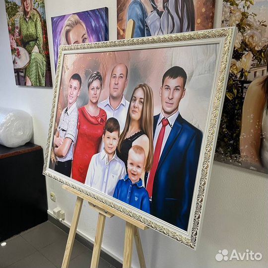 Портрет на холсте по фото на заказ