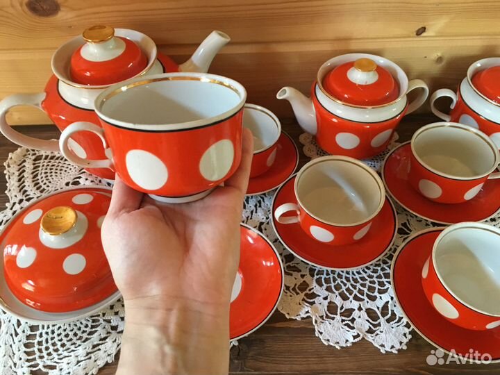 Чайный сервиз в горох тернопольский
