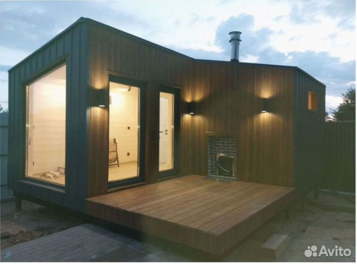 Каркасный теплый дом с доставкой 90 м кв, арт. гл-5390