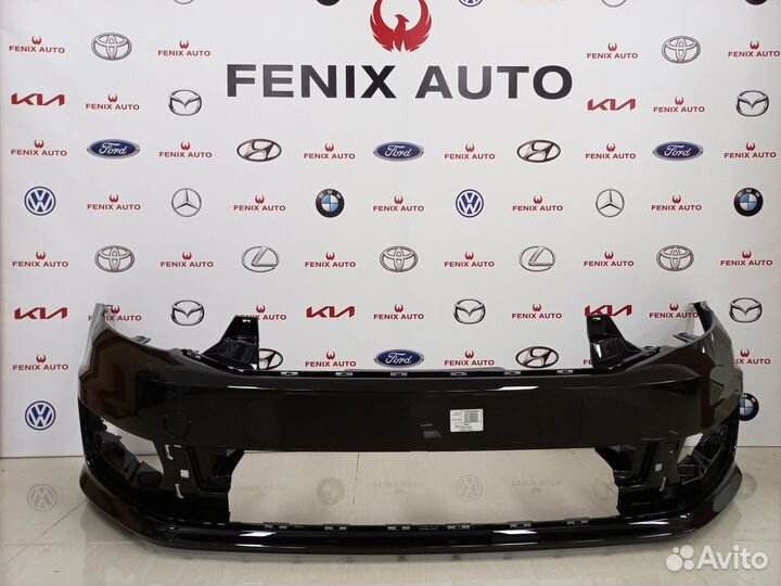 Бампер Передний Фольксваген Поло 15-20 Черный