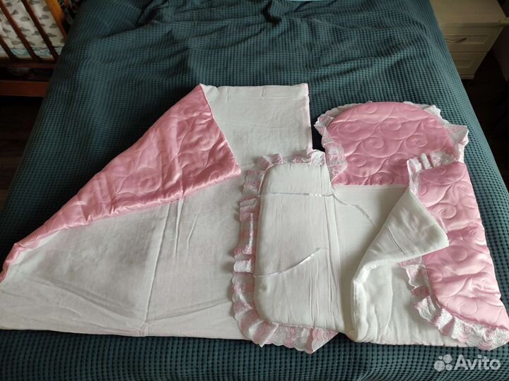 Конверт на выписку для девочки весна-лето