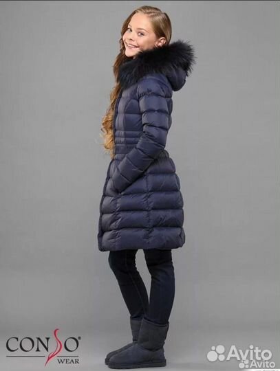 Пуховик для девочки 128 134
