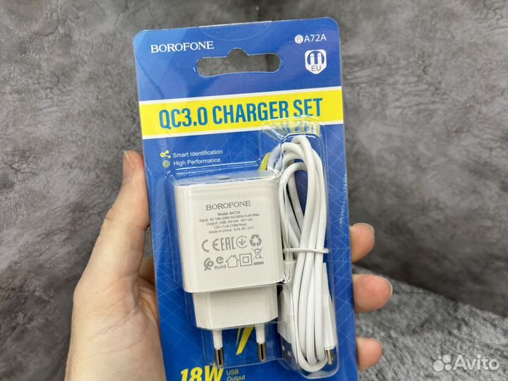 Блок питания для телефона + USB кабель BA72A Micro