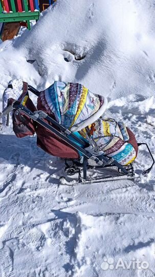 Коляска санки Ника 7-6 скандинавский принт