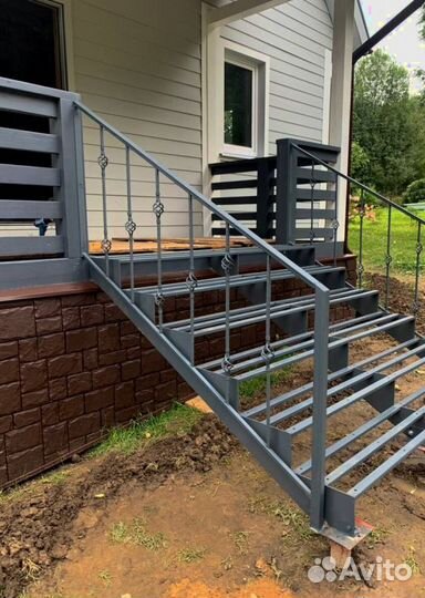 Облицовка бетонных лестниц