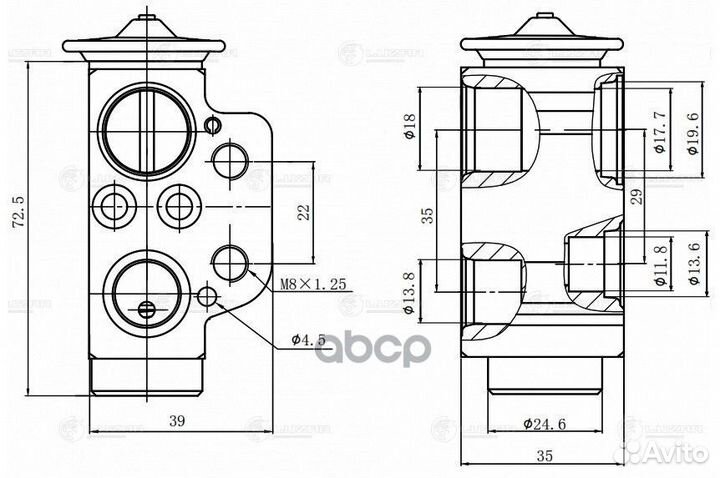 Клапан расширительный кондиционера ltrv1825 luzar