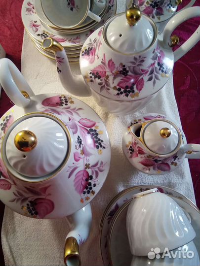 Чайный, кофейные сервизы. лфз. Черная смородина