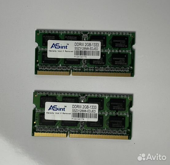 Оперативная память ASint SO-dimm, DDR3, 2GB