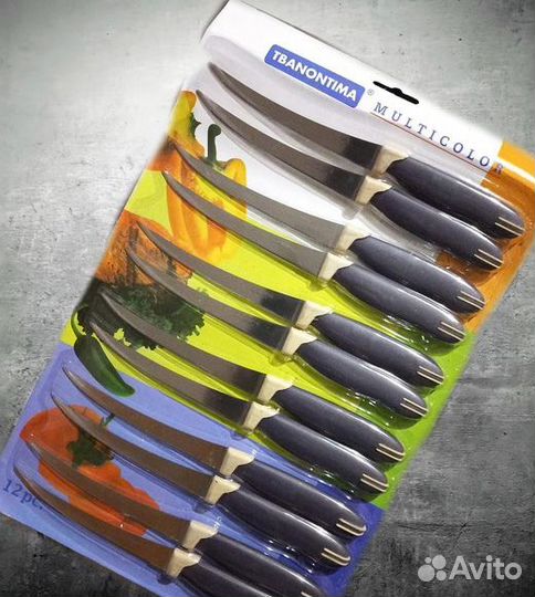 Набор кухонных ножей с пластиковой ручкой 12 шт