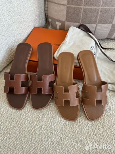В наличии Hermes oran 36-41 шлепки gold