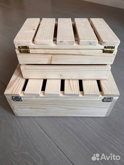 Деревянные ящики / Ящик деревянный с крышкой