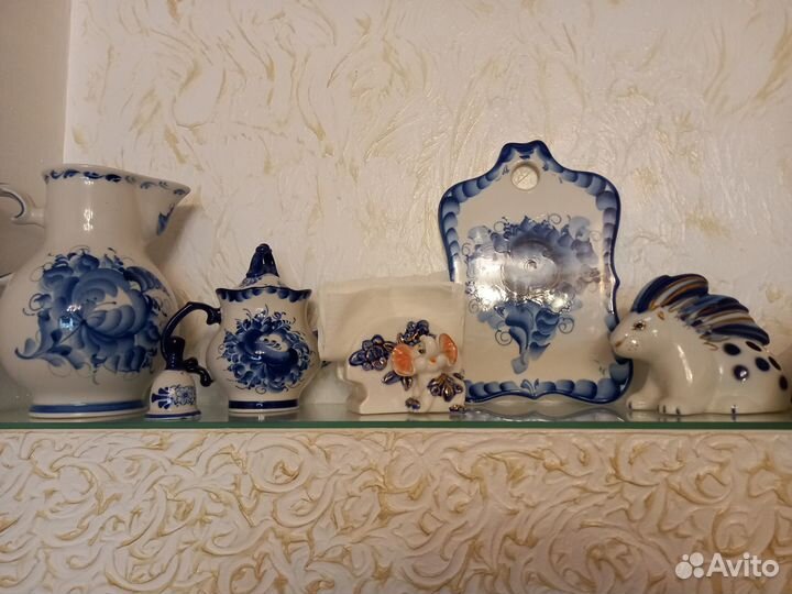 Фарфоровая посуда гжель