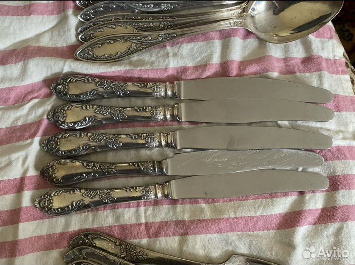 Мельхиор вилки ложки чайные ложки