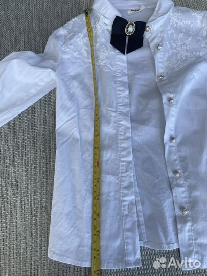 Рубашка блузка школьная нарядная 122