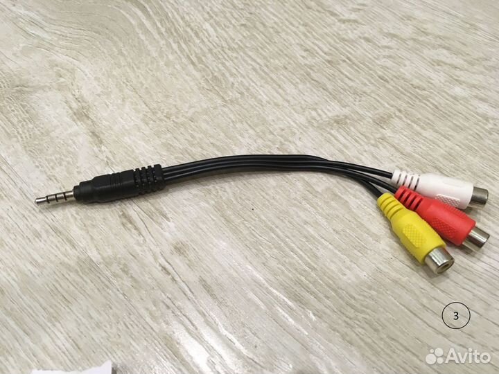3 RCA аудио, видео кабель 3,5мм AUX штекер