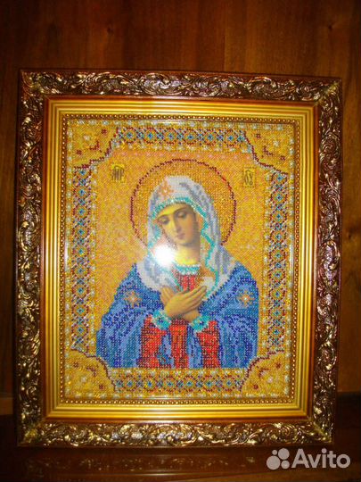 Икона, вышитая бисером