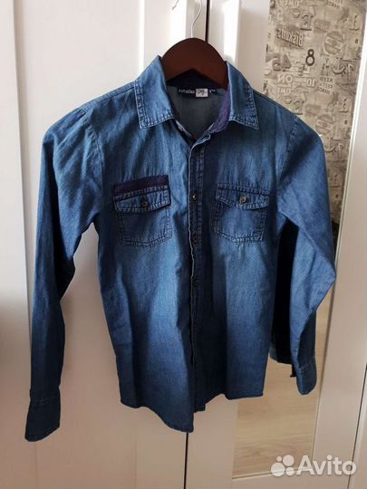 Рубашка джинсовая р.134