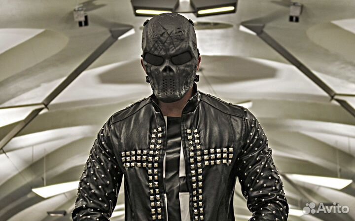 Маска череп черный матовый. шлем каска