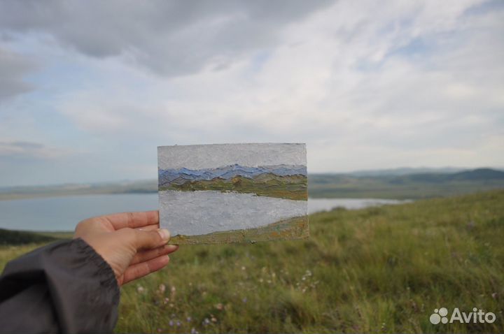 Картины Хакасия пленэр 10*15 (пейзаж)