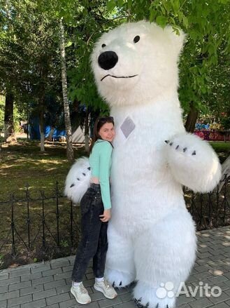 Позравление Белый мишка Аниматор на праздник