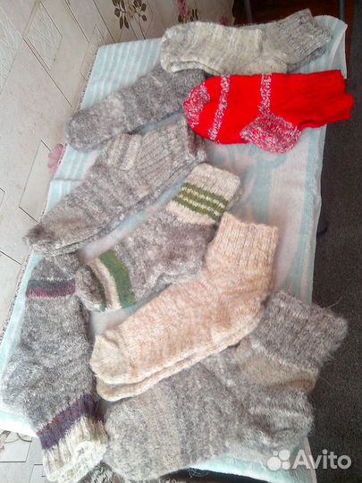 Носки из овечьей шерсти. Для рыбалки и варежки