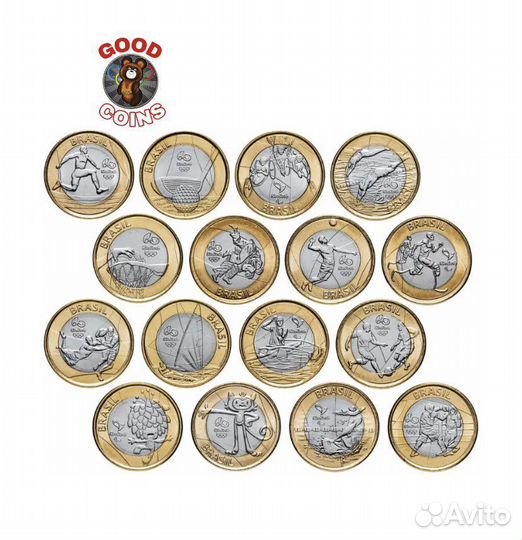 Монеты xxxi Летней Олимпиады в Бразилии 2016 год