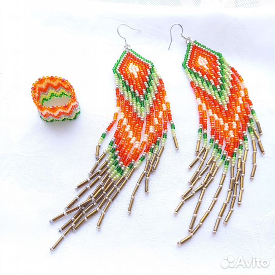 Серьги из бисера