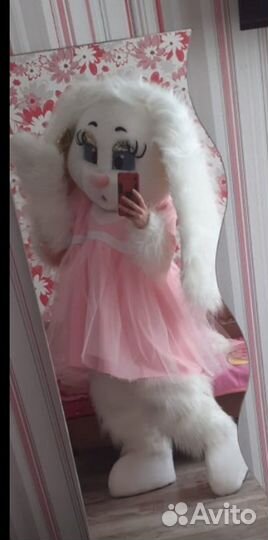 Ростовая кукла белая зайка Зефирка