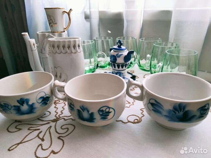 Кружки зелёного стекла СССР